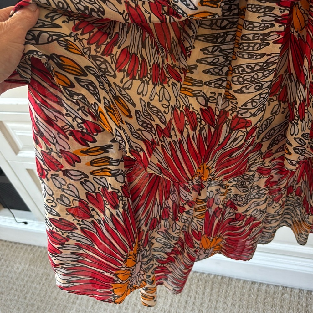 G by Gregory Boho Ruffle Tiered Cotton Dress Designer Size Small - Picture 7 of 16